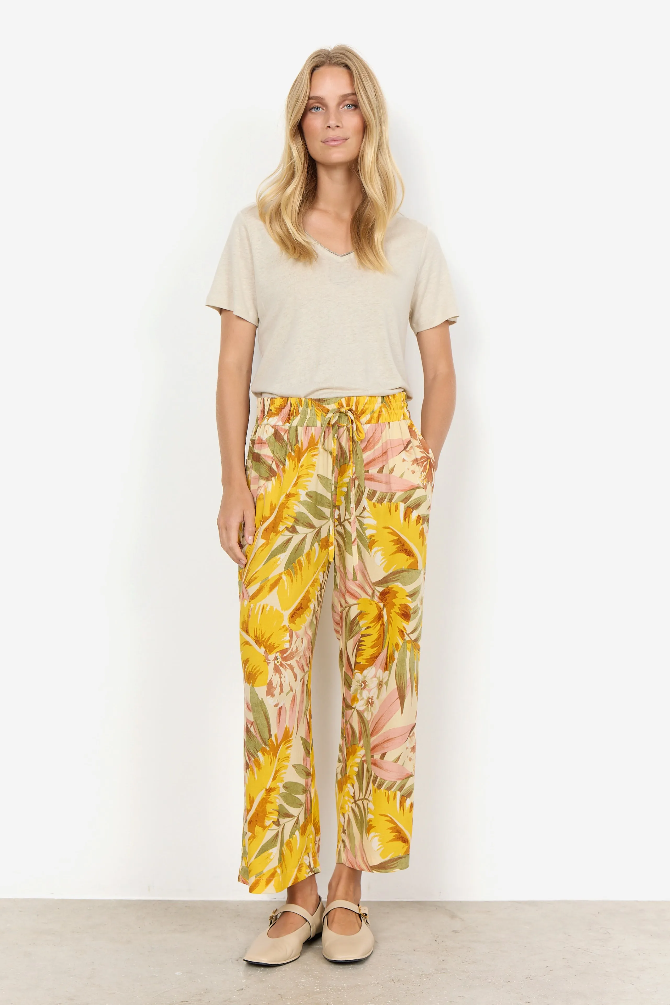 40672- Printed Elyse Trousers- Soya Concept