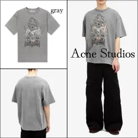 Acne Studios  |Crew Neck Pullovers Skull Street Style Cotton Short Sleeves