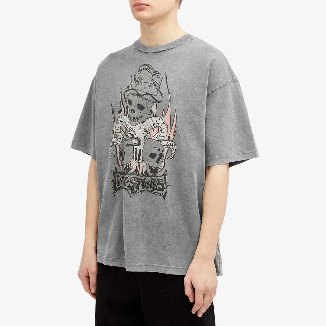 Acne Studios  |Crew Neck Pullovers Skull Street Style Cotton Short Sleeves