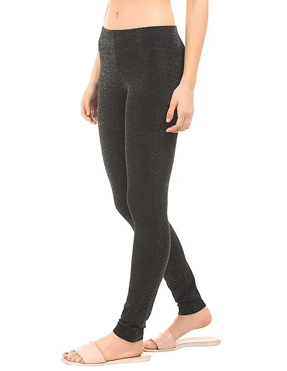 Aeropostale Metallic Knit Leggings