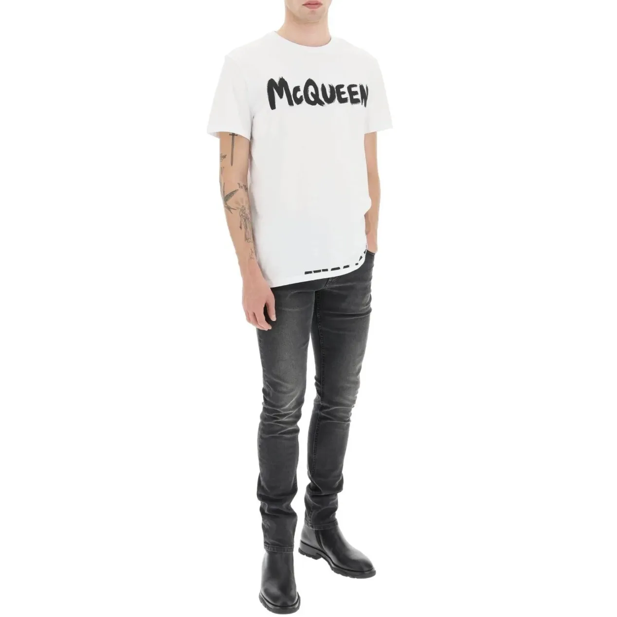 alexander mcqueen  |Crew Neck Pullovers Street Style U-Neck Plain Cotton