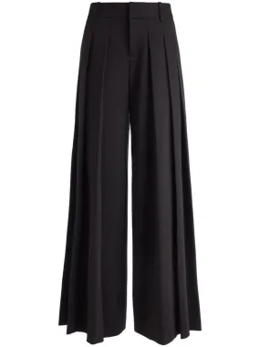 Alice + Olivia Blaire Pleated Pant in Black