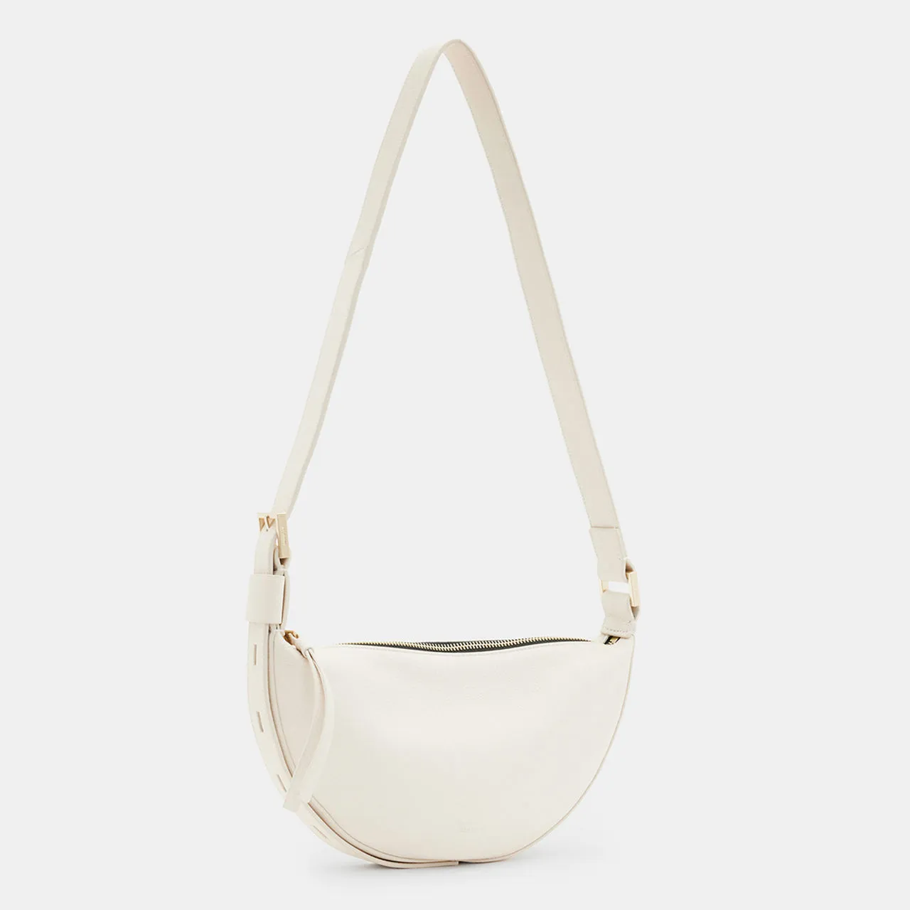 ALLSAINTS Half Moon Crossbody Bag - White