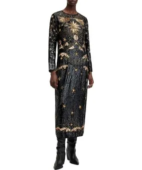 Allsaints Noushka Embellished Maxi Dress