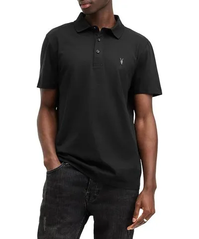 Allsaints Reid Cotton Pique Slim Fit Polo Shirt