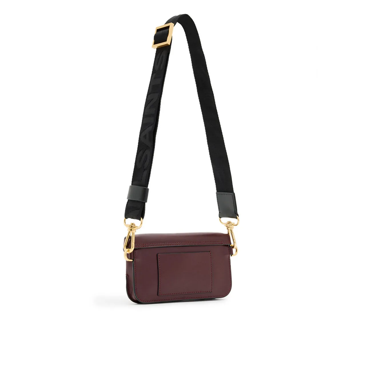 ALLSAINTS Zoe Leather Crossbody Bag - BURNT RED