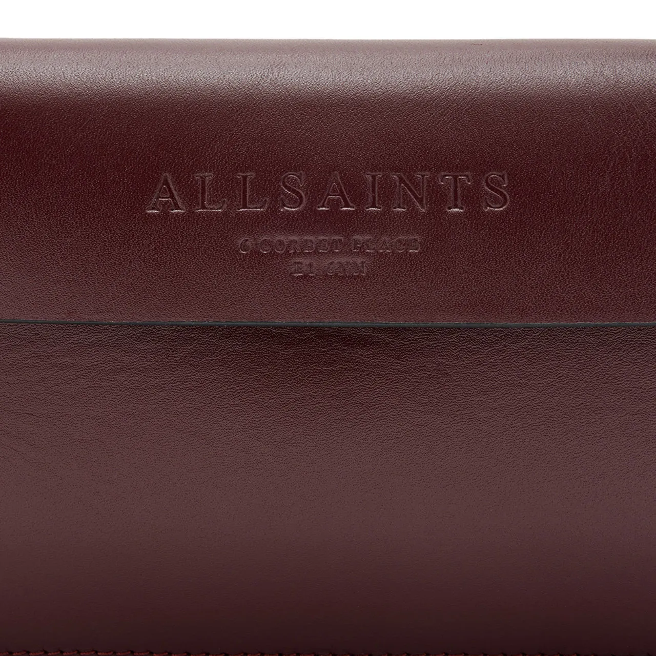 ALLSAINTS Zoe Leather Crossbody Bag - BURNT RED