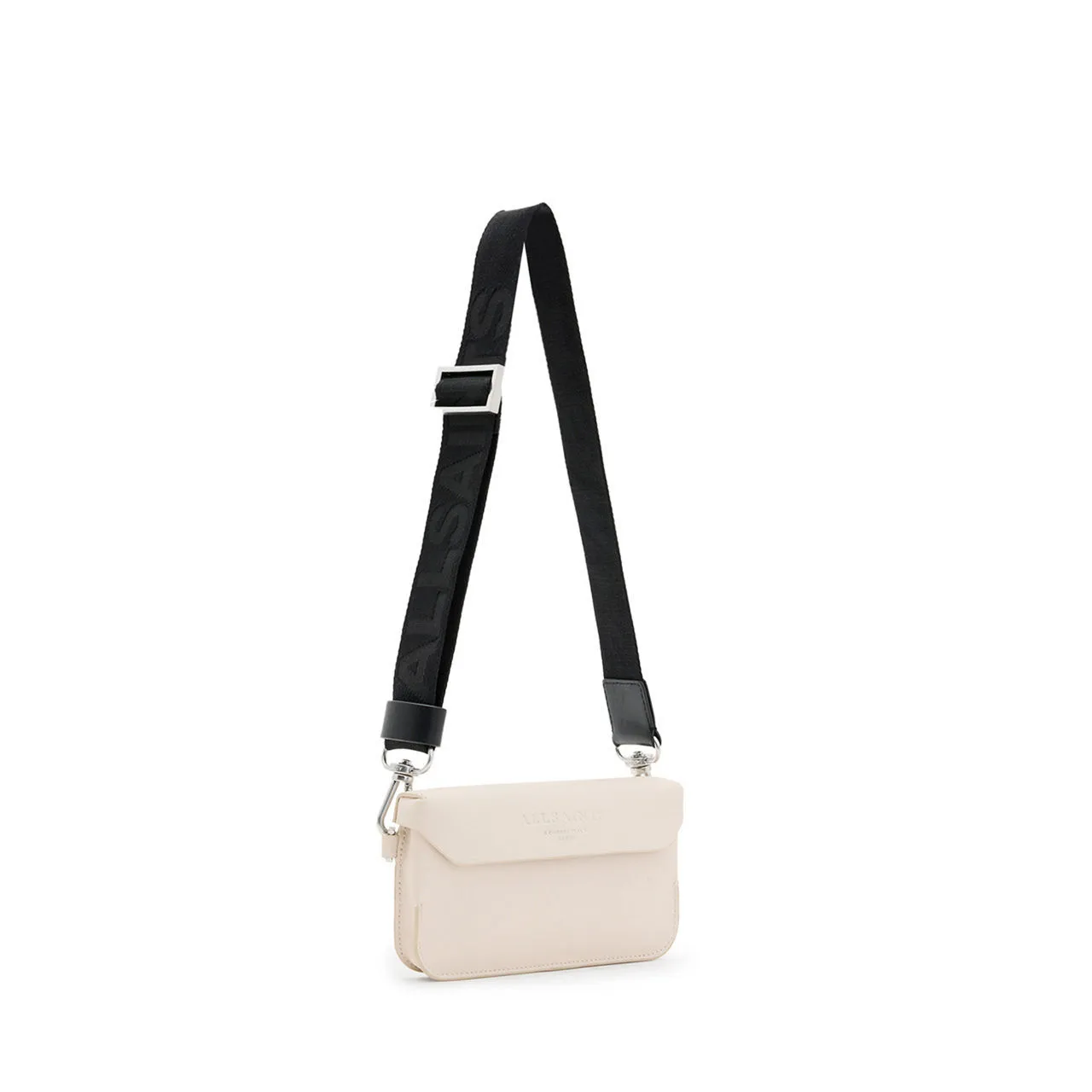 ALLSAINTS Zoe Leather Crossbody Bag - DESERT WHITE