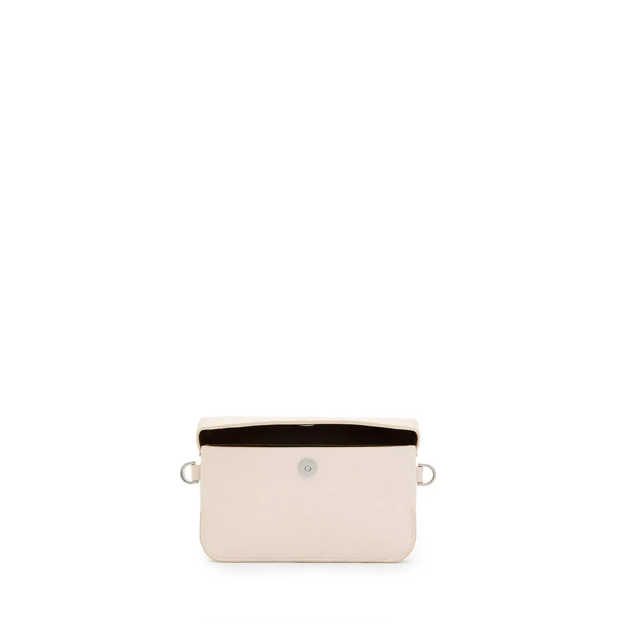 ALLSAINTS Zoe Leather Crossbody Bag - DESERT WHITE