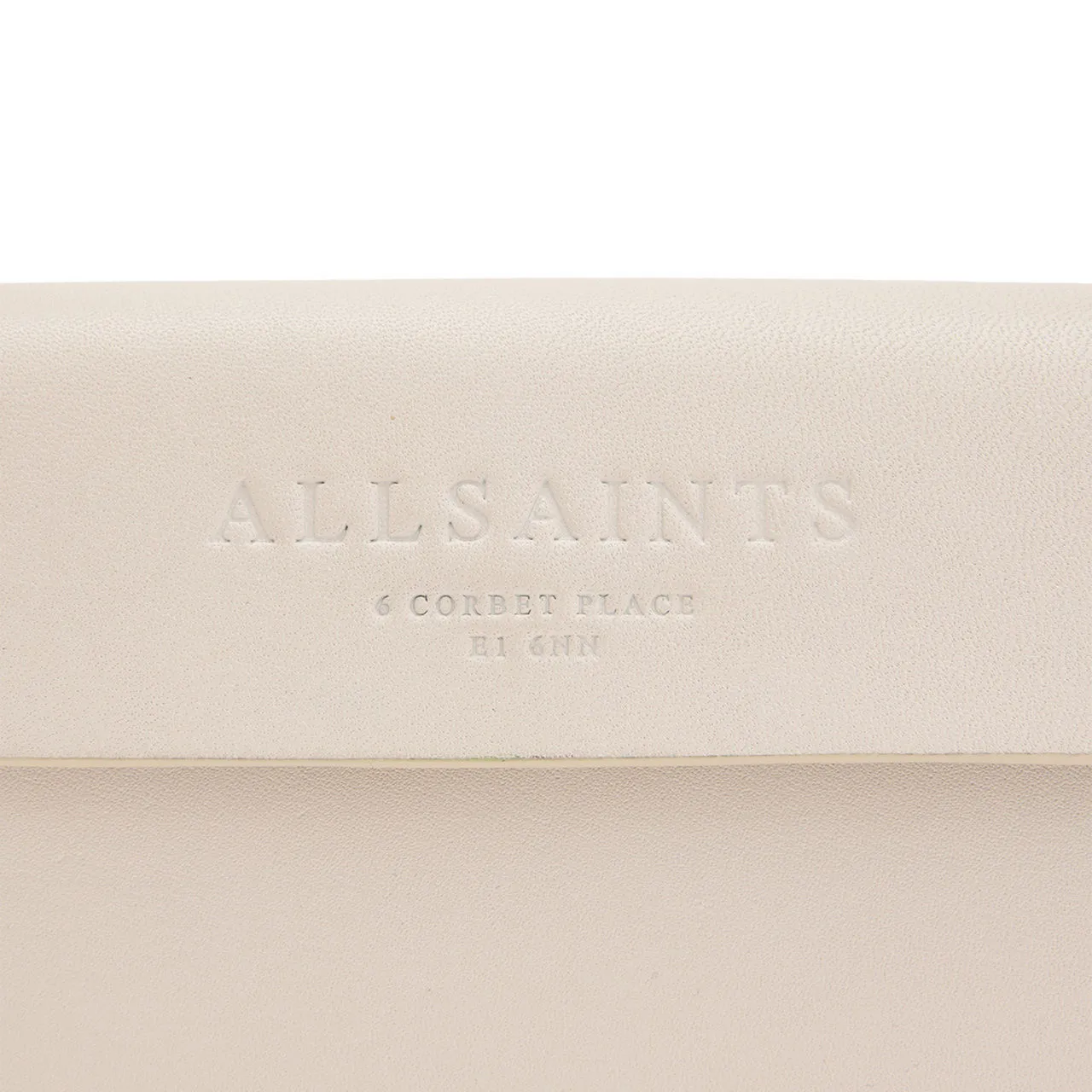 ALLSAINTS Zoe Leather Crossbody Bag - DESERT WHITE