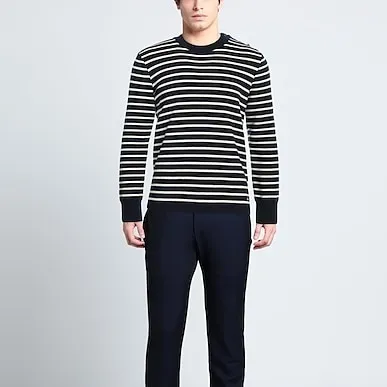 AMI PARIS  |Pullovers Stripes Unisex Wool Street Style U-Neck