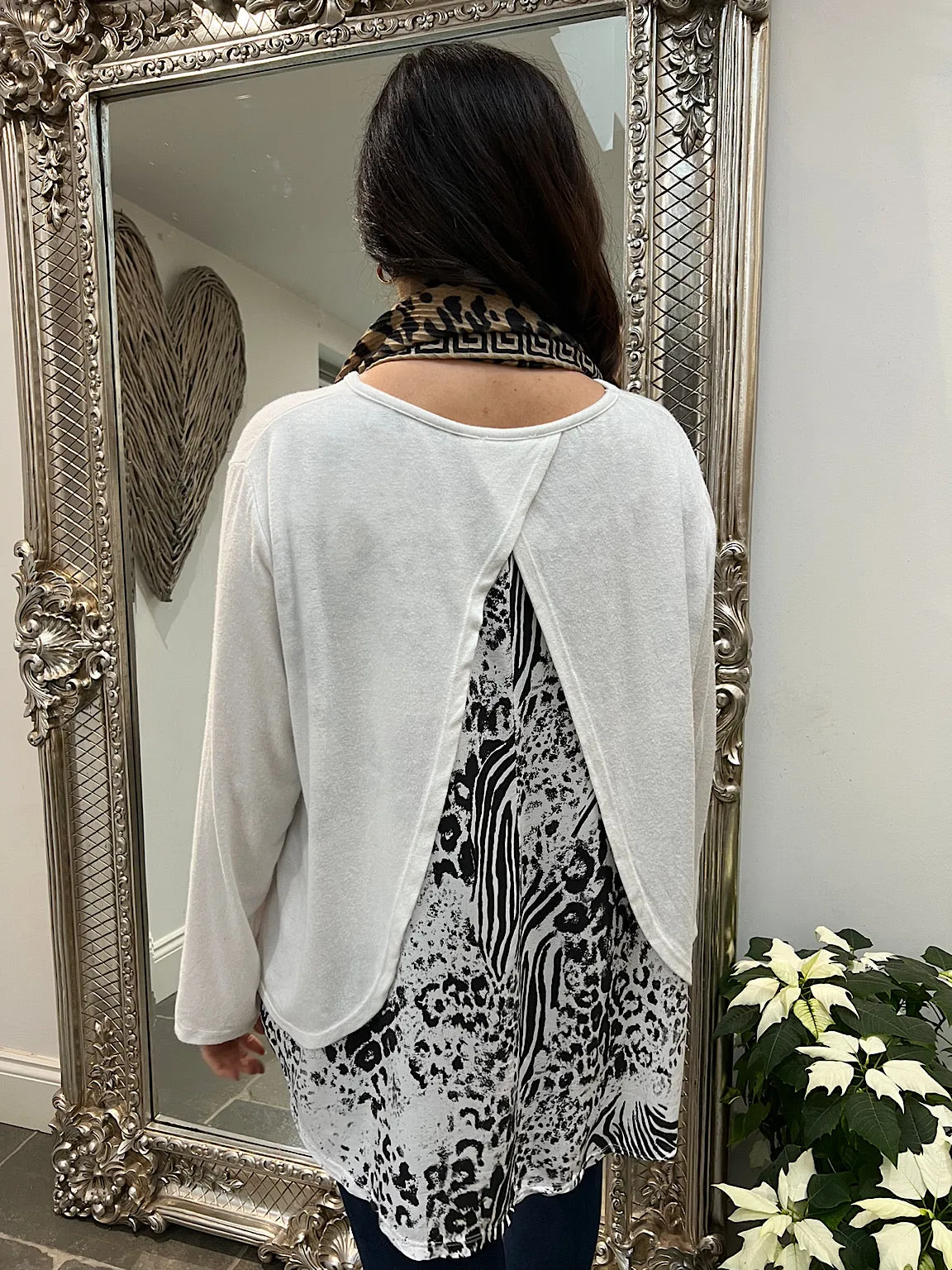 Animal Print Open Back Top Brianna