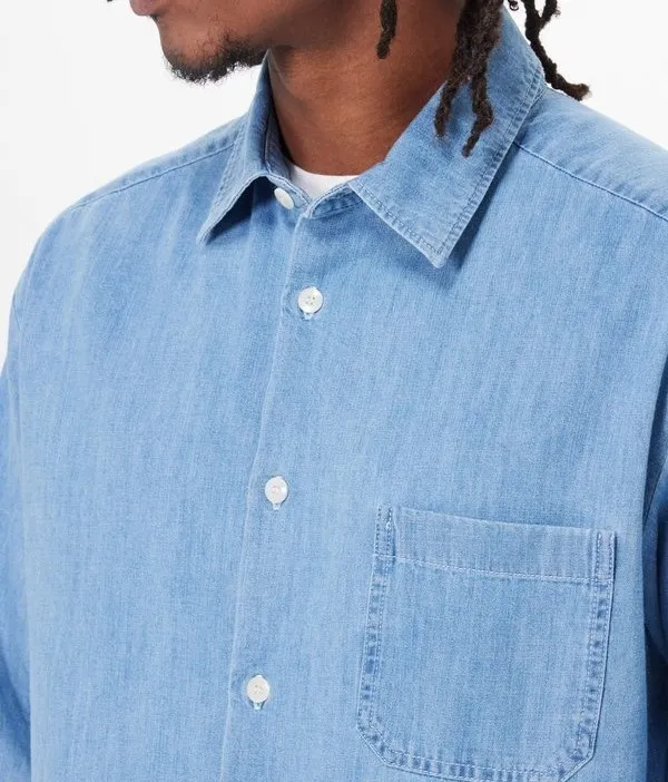 A.P.C.  |Denim Long Sleeves Plain Cotton Designers Shirts