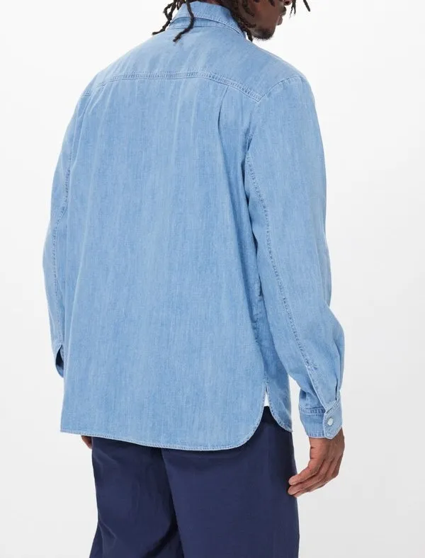 A.P.C.  |Denim Long Sleeves Plain Cotton Designers Shirts