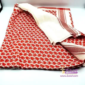 Arafat Arab Scarf Shawl Keffiyeh Kafiya shemagh desret Palestine AUTHENTIC MIddle Eastern Red HLG208