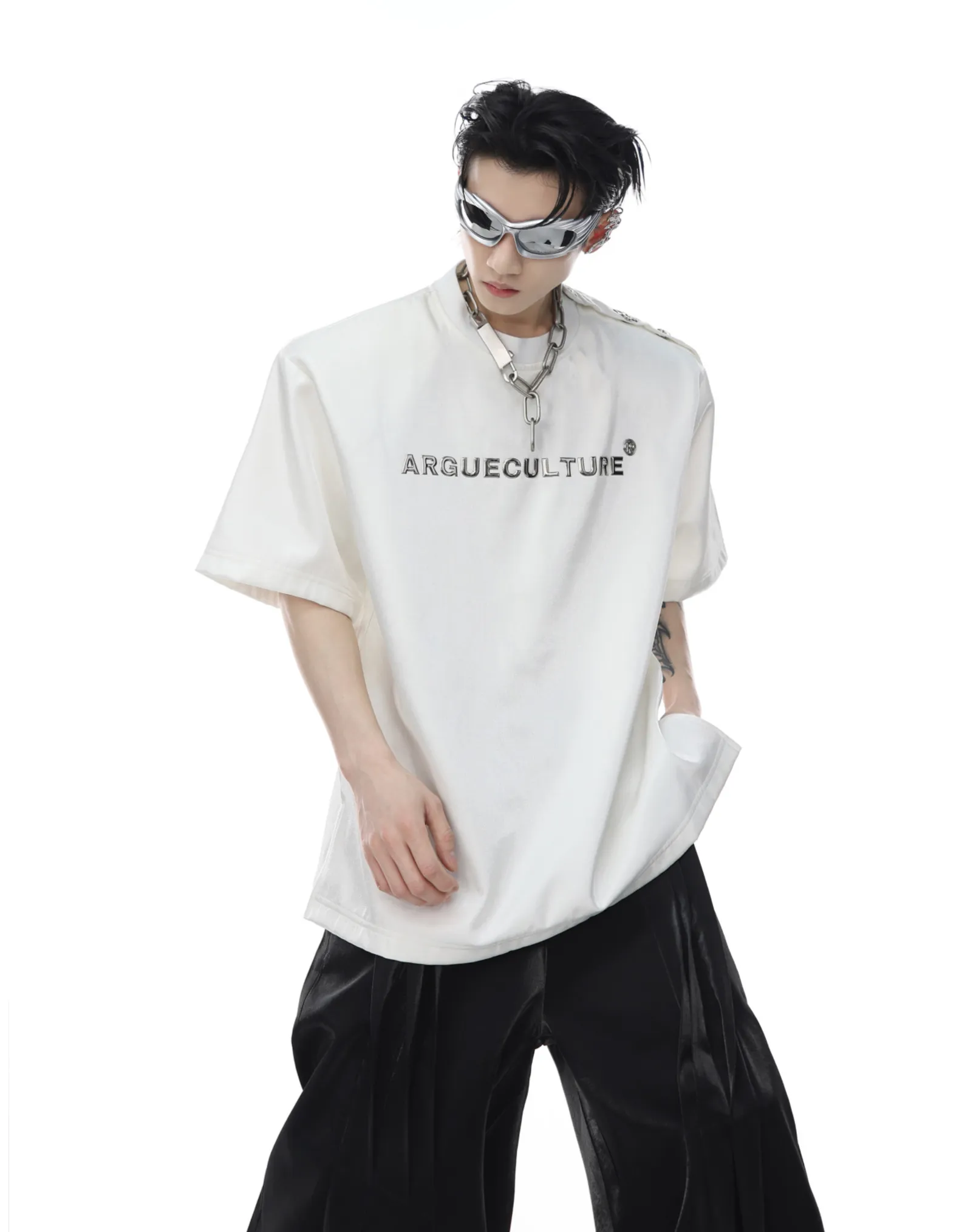 Argue Culture  |Crew Neck Pullovers Street Style Plain Other Animal Patterns