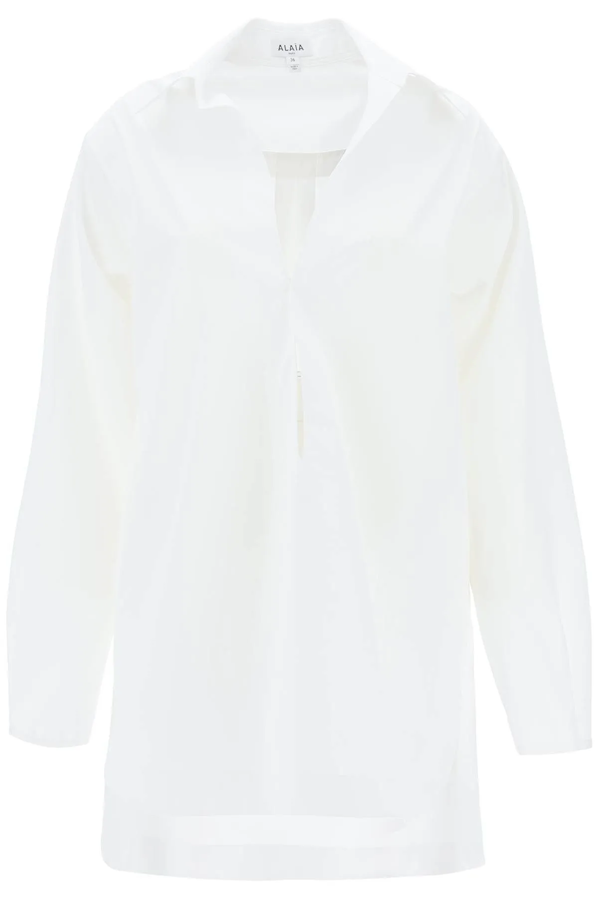 Azzedine Alaia  |Long Sleeves Plain Cotton Tunics