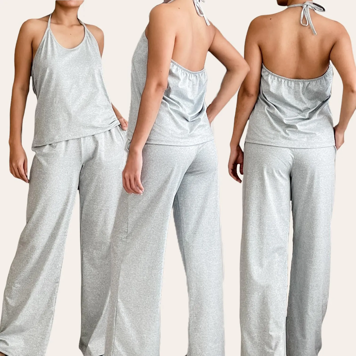 BACK AT YOU Knit Halter Top and Pants Set