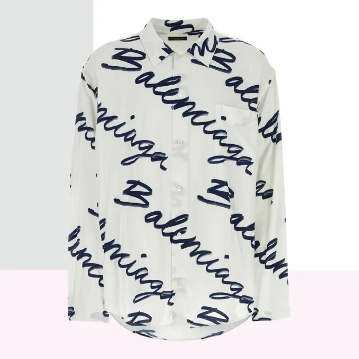 BALENCIAGA  |Silk Long Sleeves Logo Luxury FX Advantage / Exclusive