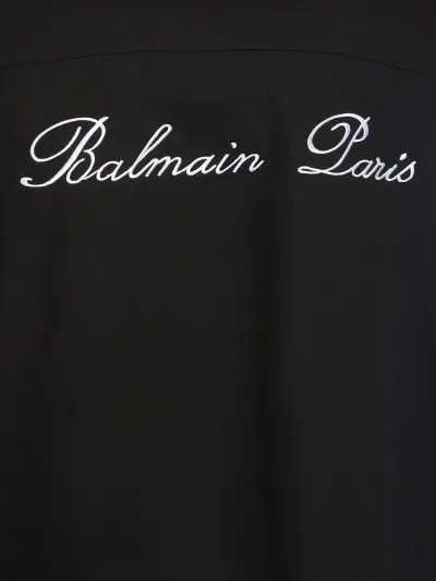 BALMAIN  |Long Sleeves Cotton Logo Luxury Shirts