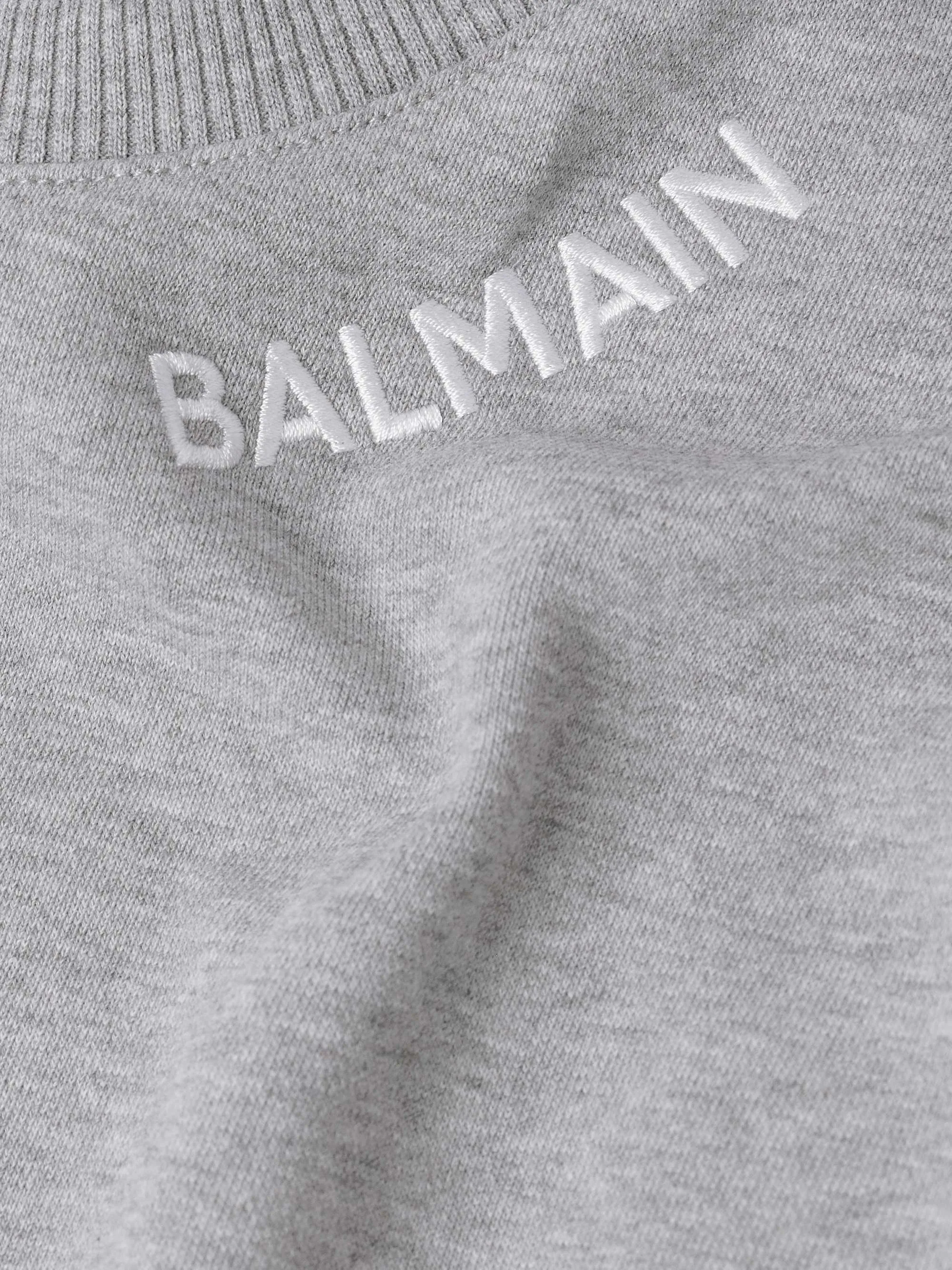 BALMAIN  |Long Sleeves Cotton Logo Luxury Sweatshirts