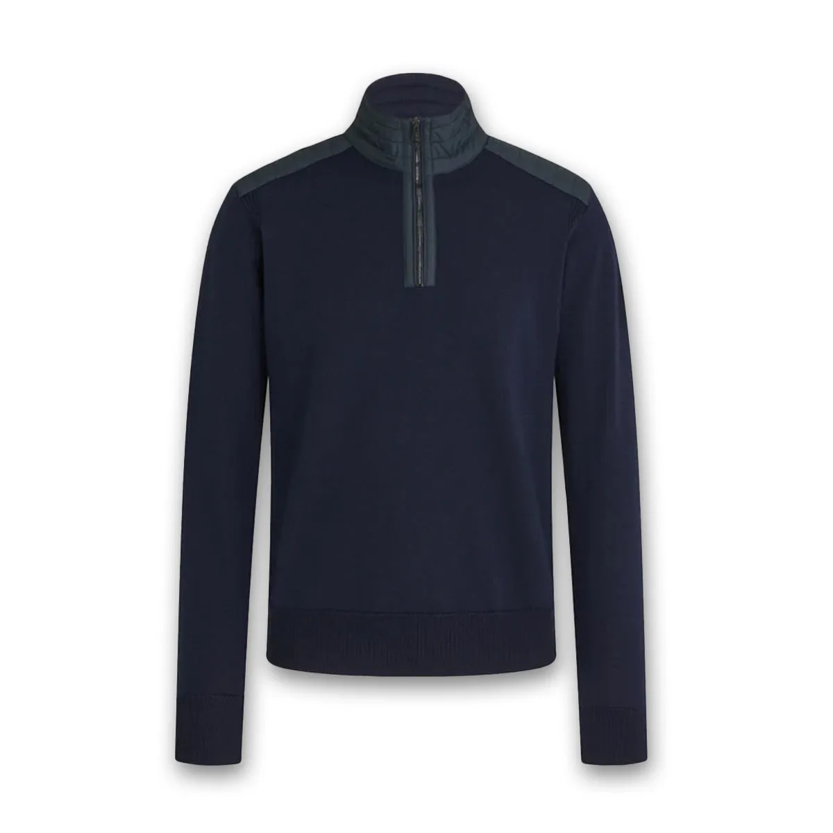 Belstaff - Kilmington Quarter Zip Jumper in Washed Navy