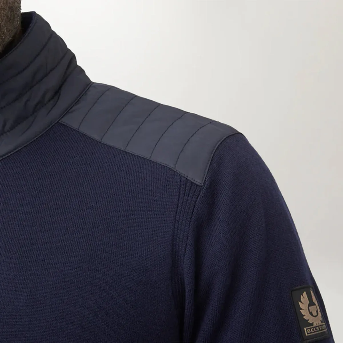 Belstaff - Kilmington Quarter Zip Jumper in Washed Navy