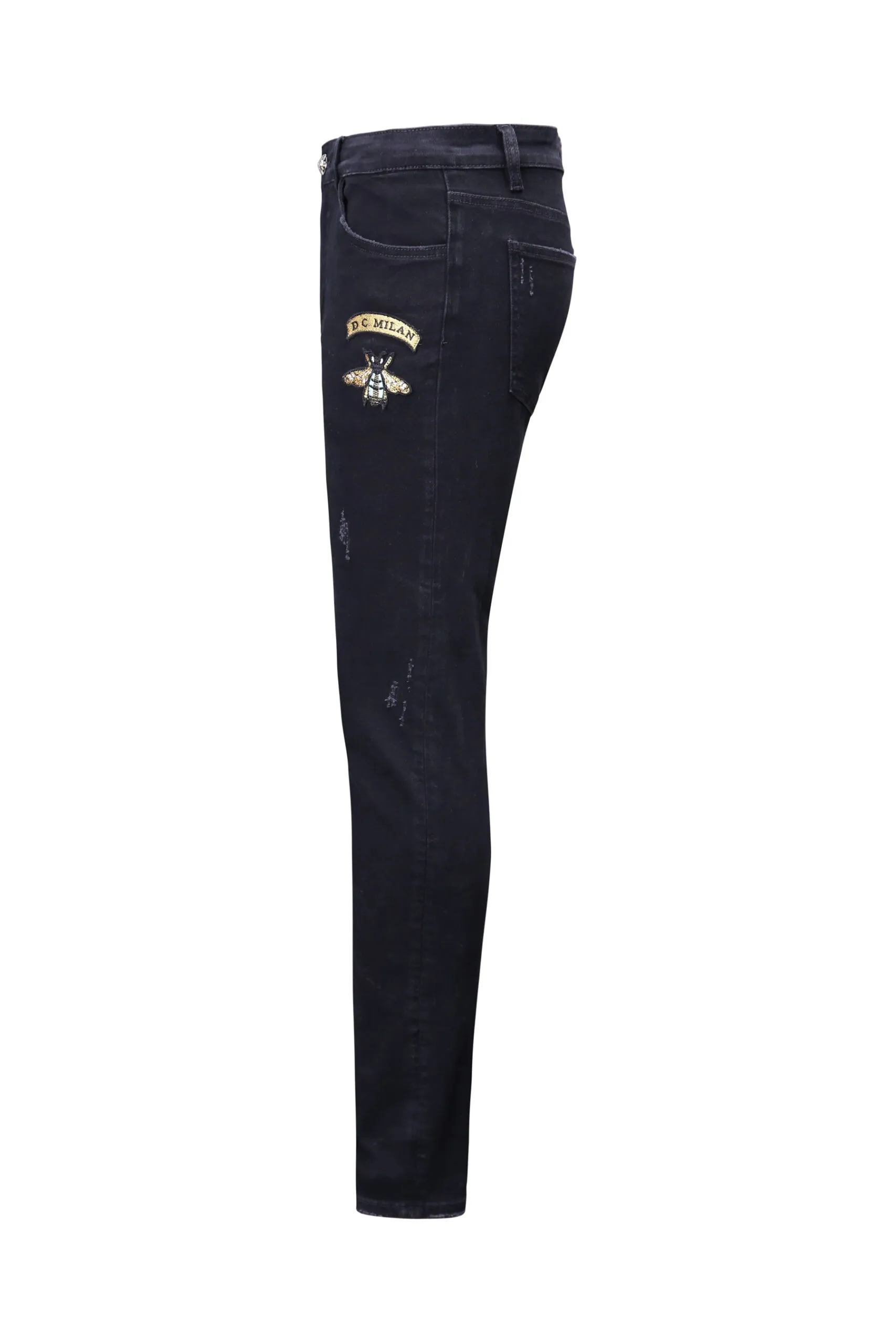 Black Slim-fit Jeans with 2 logos