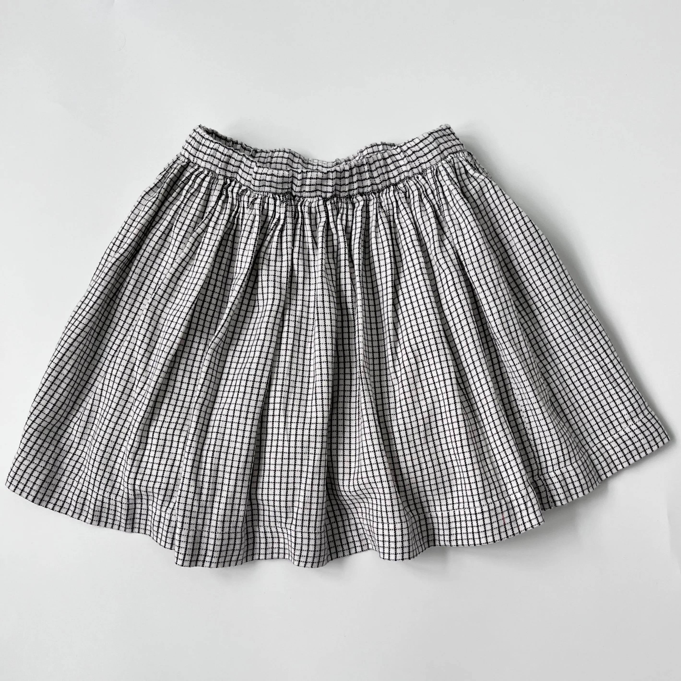 Bonpoint Black And White Brushed Cotton Skirt: 4 Years