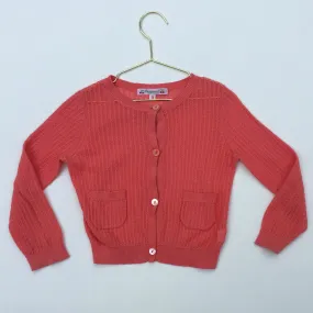 Bonpoint Coral Cotton Cardigan: 3 Years