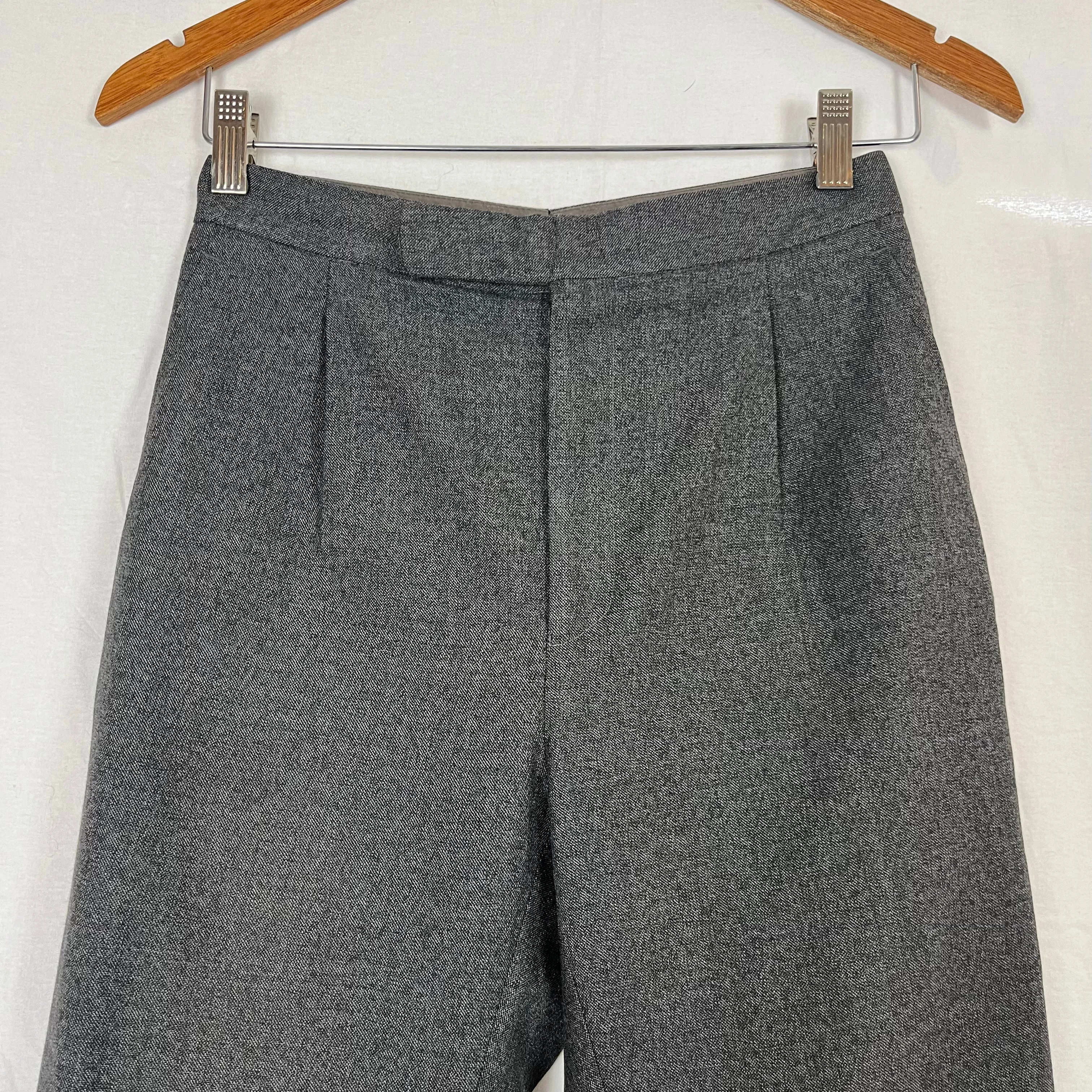 Bottega Veneta Grey Wool Tailored Trousers XXS