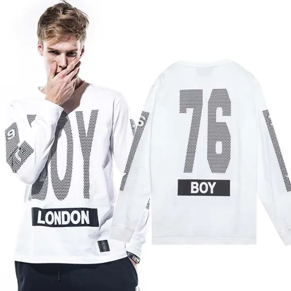 BOY LONDON  |Pullovers Unisex Studded Street Style U-Neck Cotton