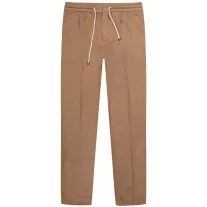 BRUNELLO CUCINELLI Drawstring cotton trousers Beige