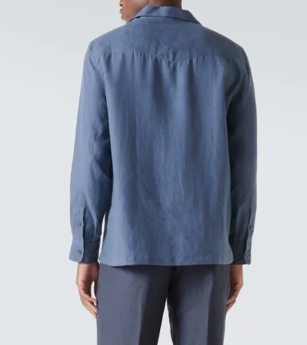 BRUNELLO CUCINELLI  |Linen Long Sleeves Plain Shirts