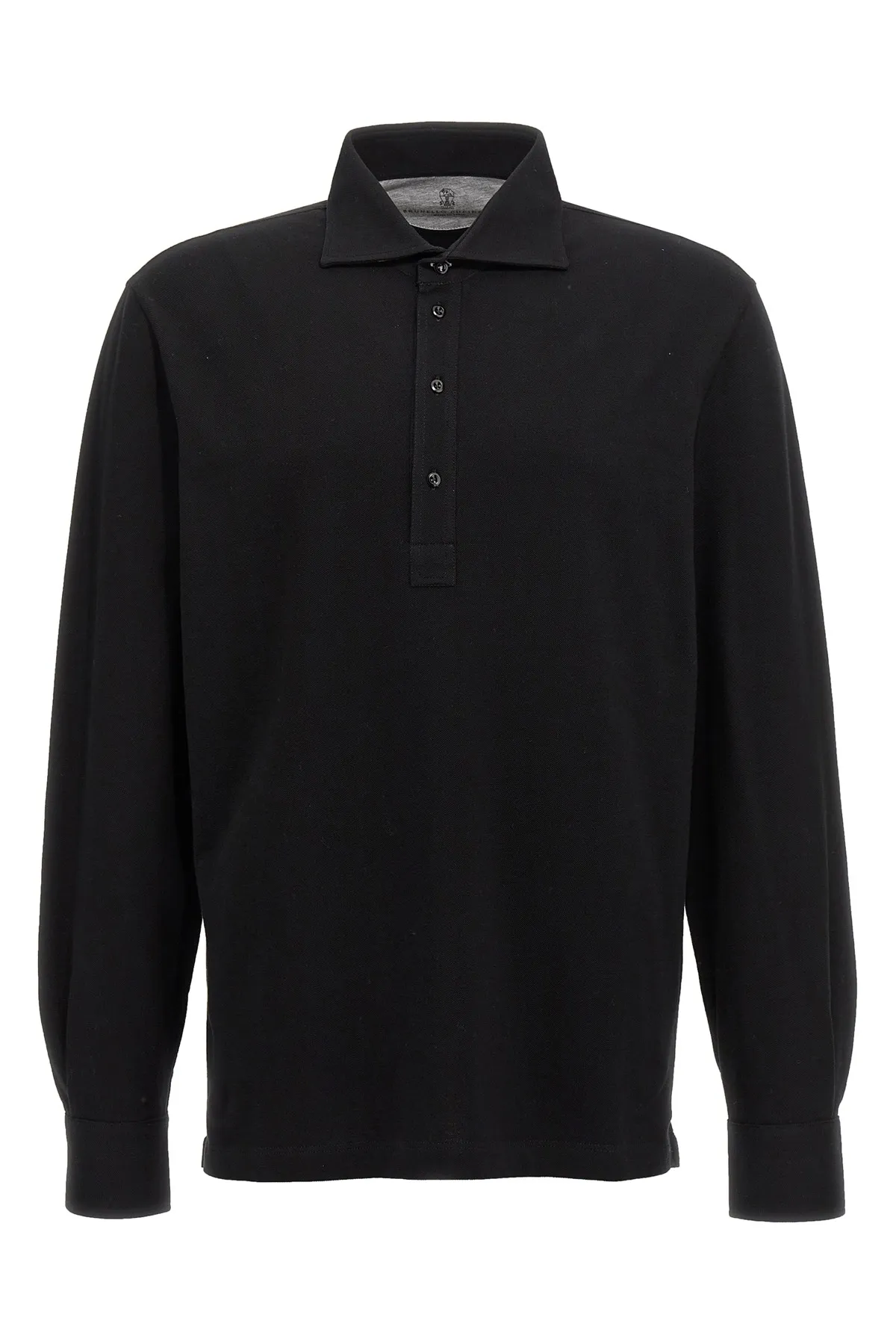 BRUNELLO CUCINELLI  |Long Sleeves Cotton Logo Polos