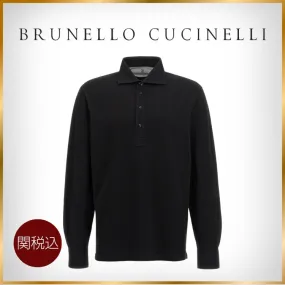 BRUNELLO CUCINELLI  |Long Sleeves Cotton Logo Polos