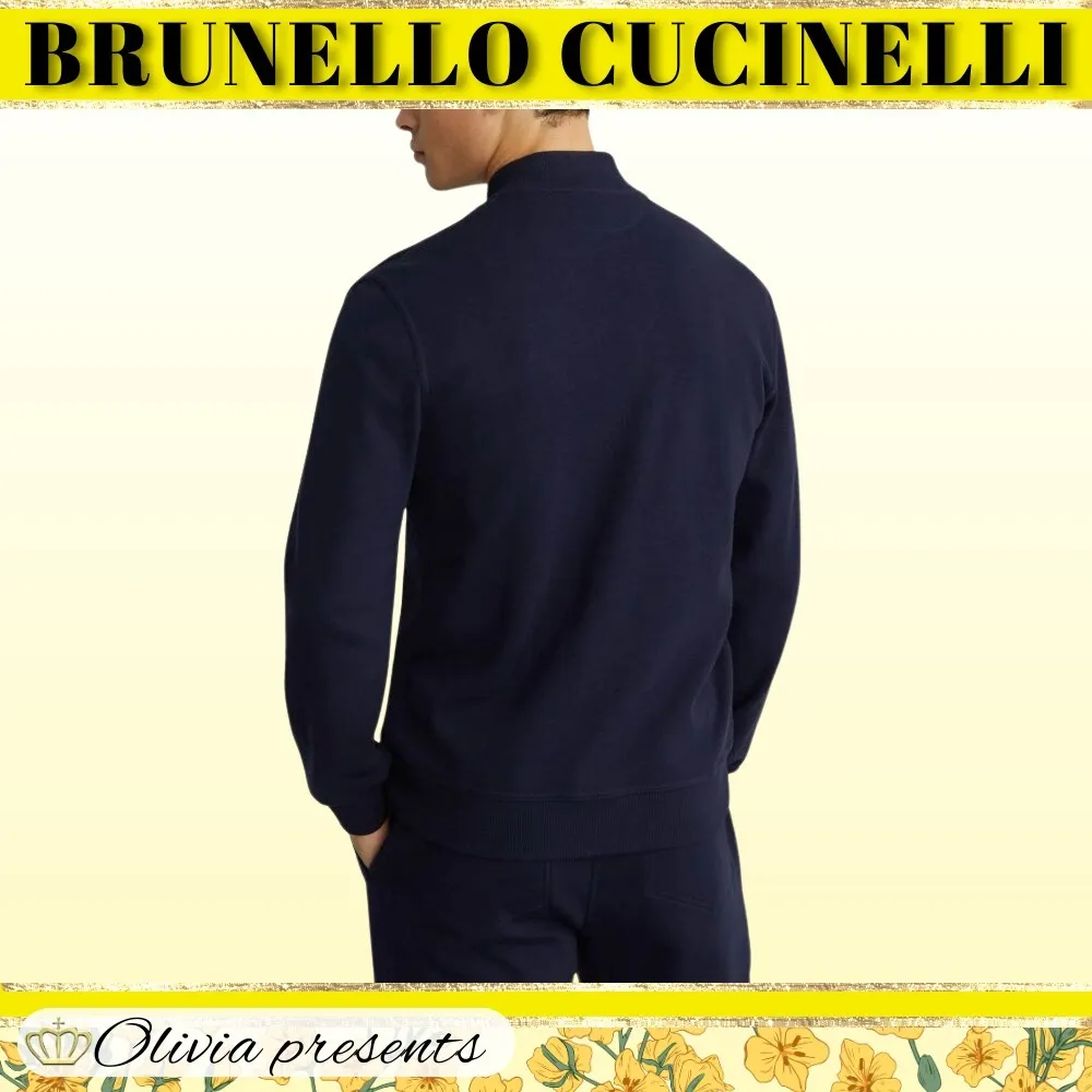 BRUNELLO CUCINELLI  |Long Sleeves Plain Cotton Sweatshirts