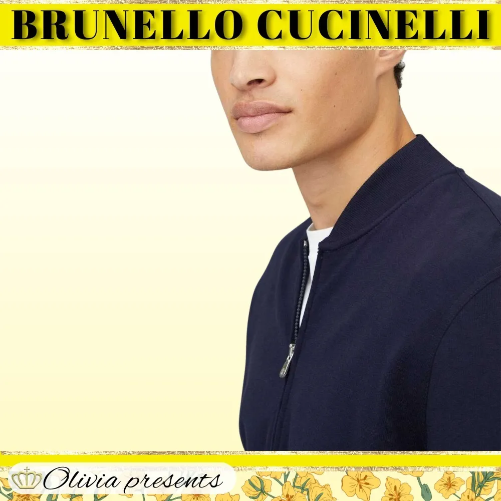 BRUNELLO CUCINELLI  |Long Sleeves Plain Cotton Sweatshirts