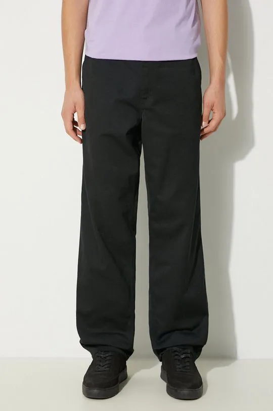 Carhartt WIP trousers Simple Pant men's black color I020075.8902