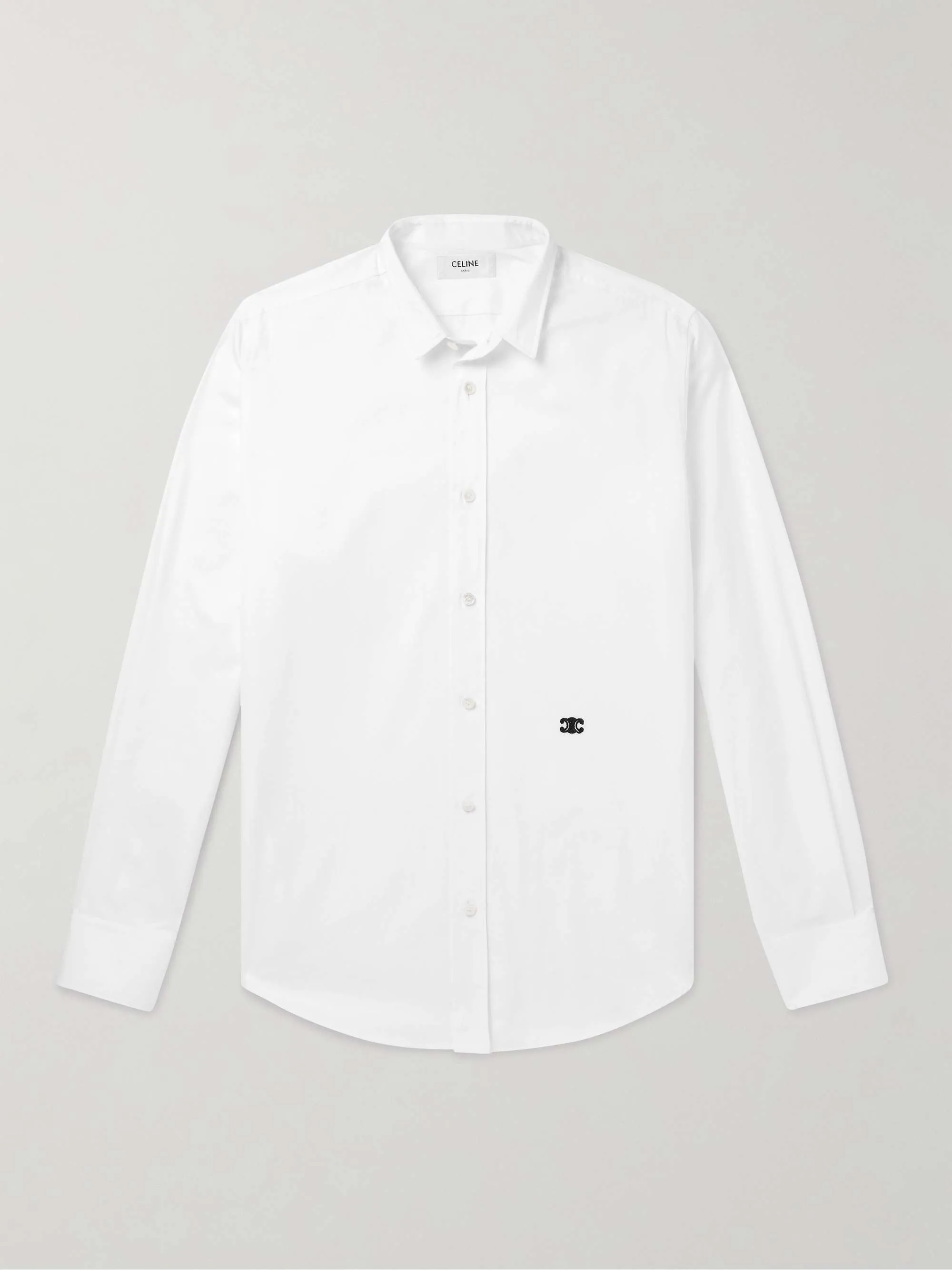 CELINE  |Long Sleeves Cotton Logo Luxury Shirts