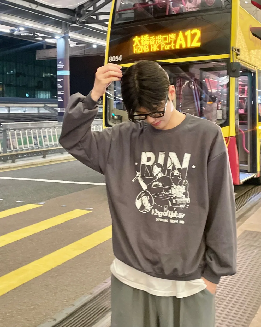 Cent  |Crew Neck Pullovers Sweat Street Style U-Neck Long Sleeves