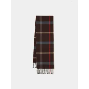 Checkered fringed scarf