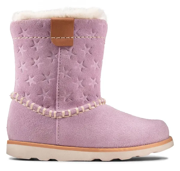 Clarks CROWN PIPER LILAC BOOTS