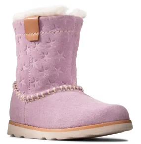 Clarks CROWN PIPER LILAC BOOTS