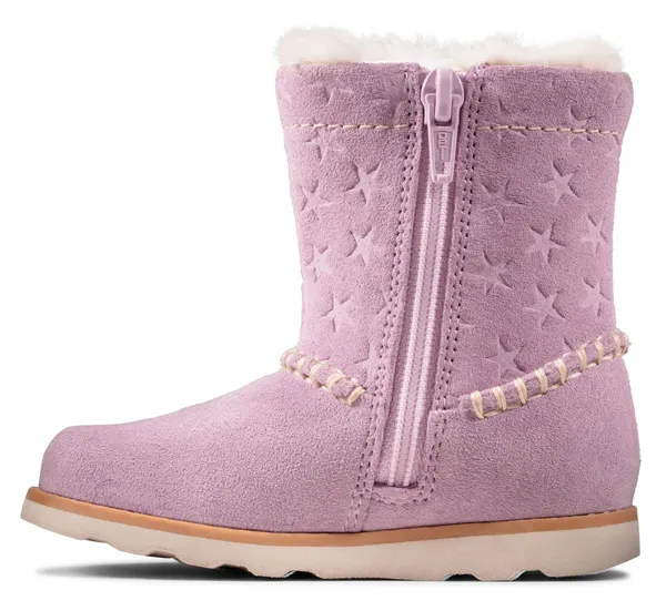 Clarks CROWN PIPER LILAC BOOTS