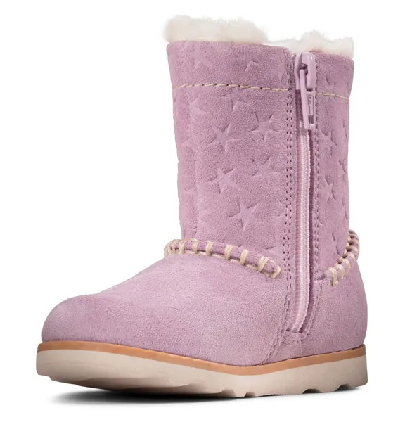 Clarks CROWN PIPER LILAC BOOTS