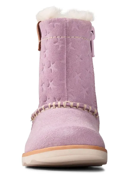 Clarks CROWN PIPER LILAC BOOTS