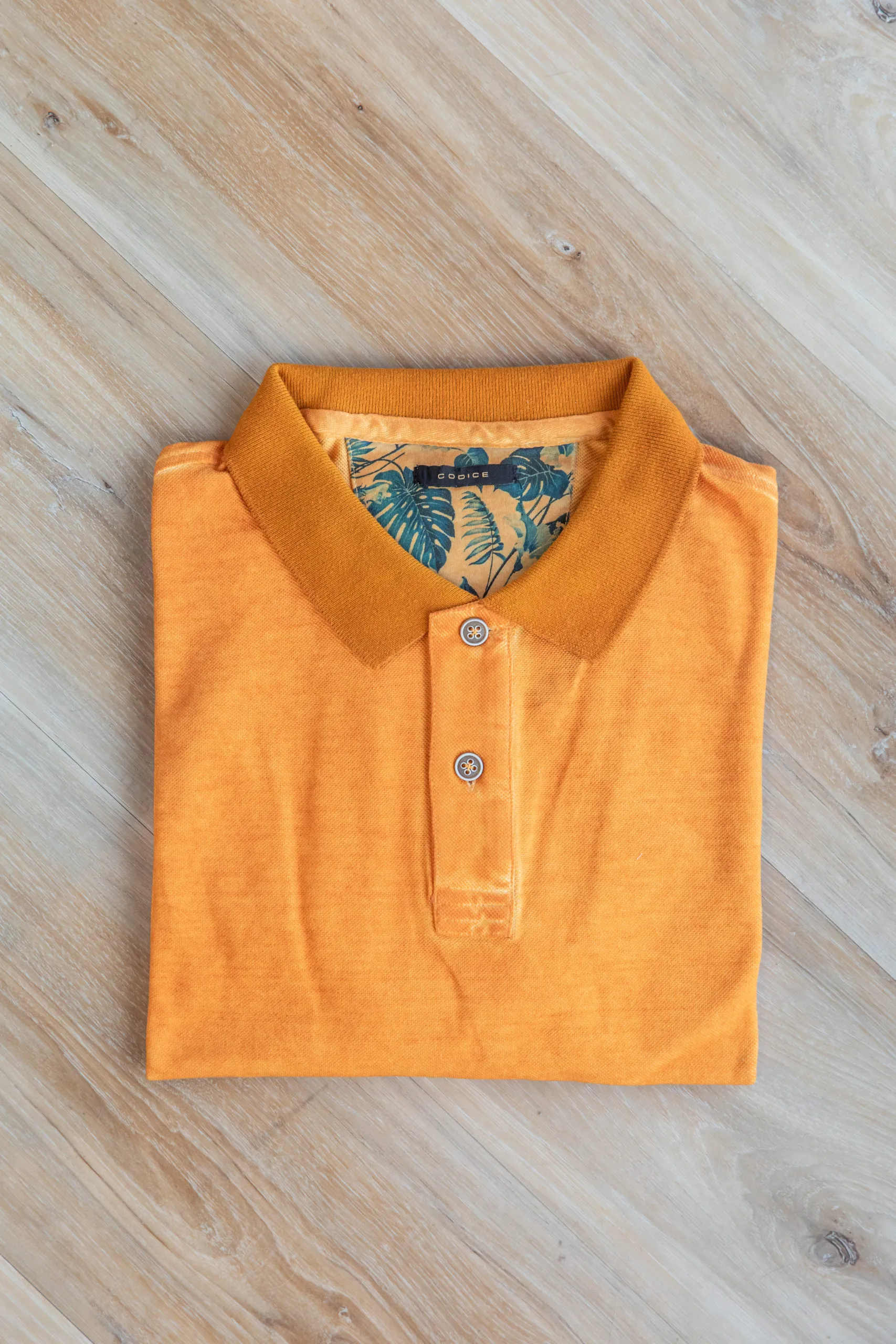 CODICE Orange Short Sleeve Knit Shirt