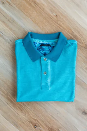 CODICE Turquoise Short Sleeve Knit Shirt