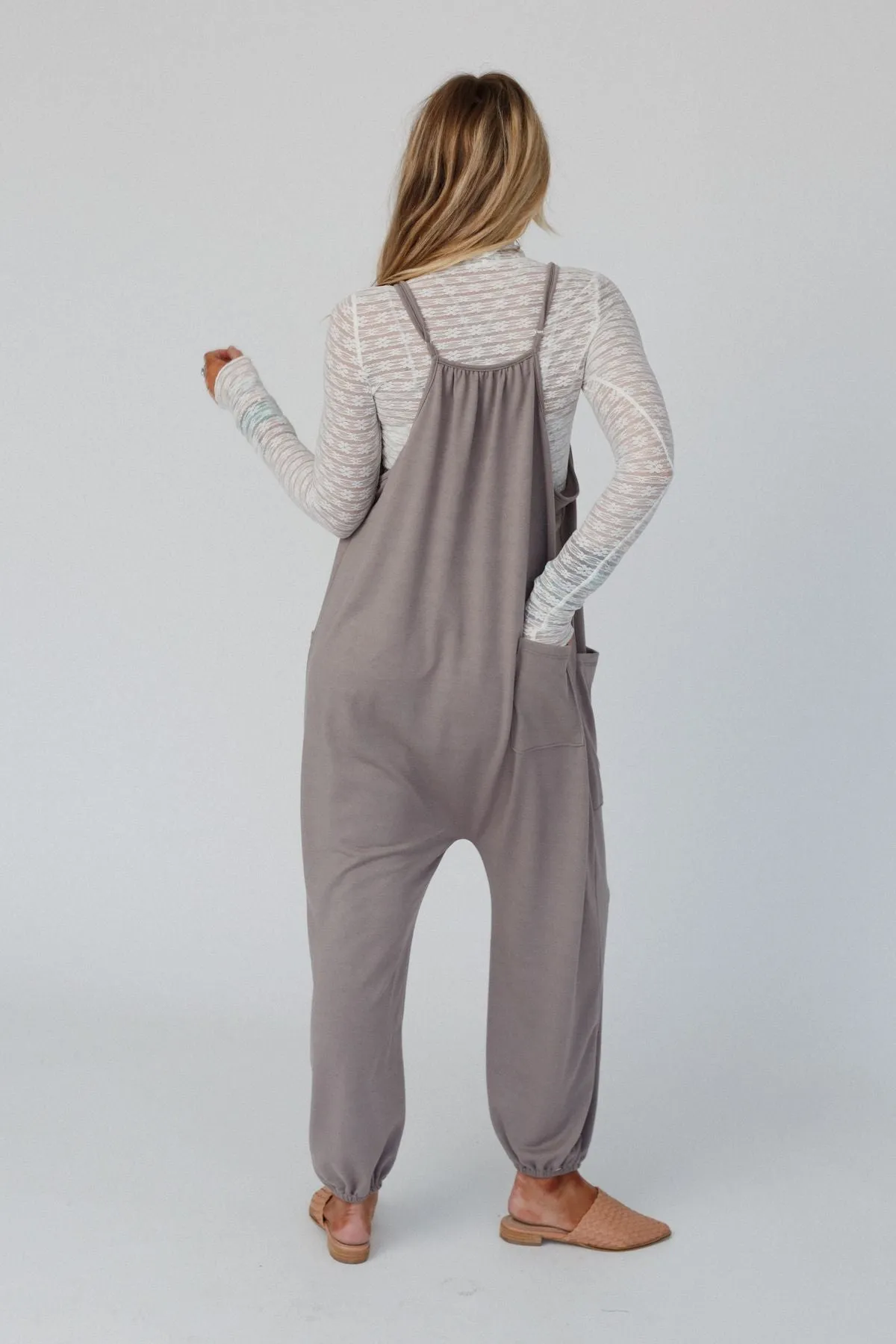 Comfort Zone Pocketed Jumpsuit - Coco